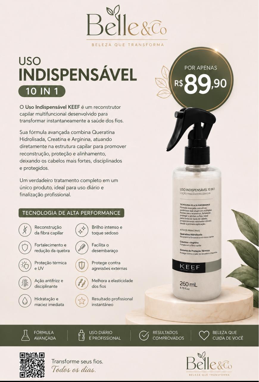 Uso Indispensável 10 in 1 KEEF – Belle & Co