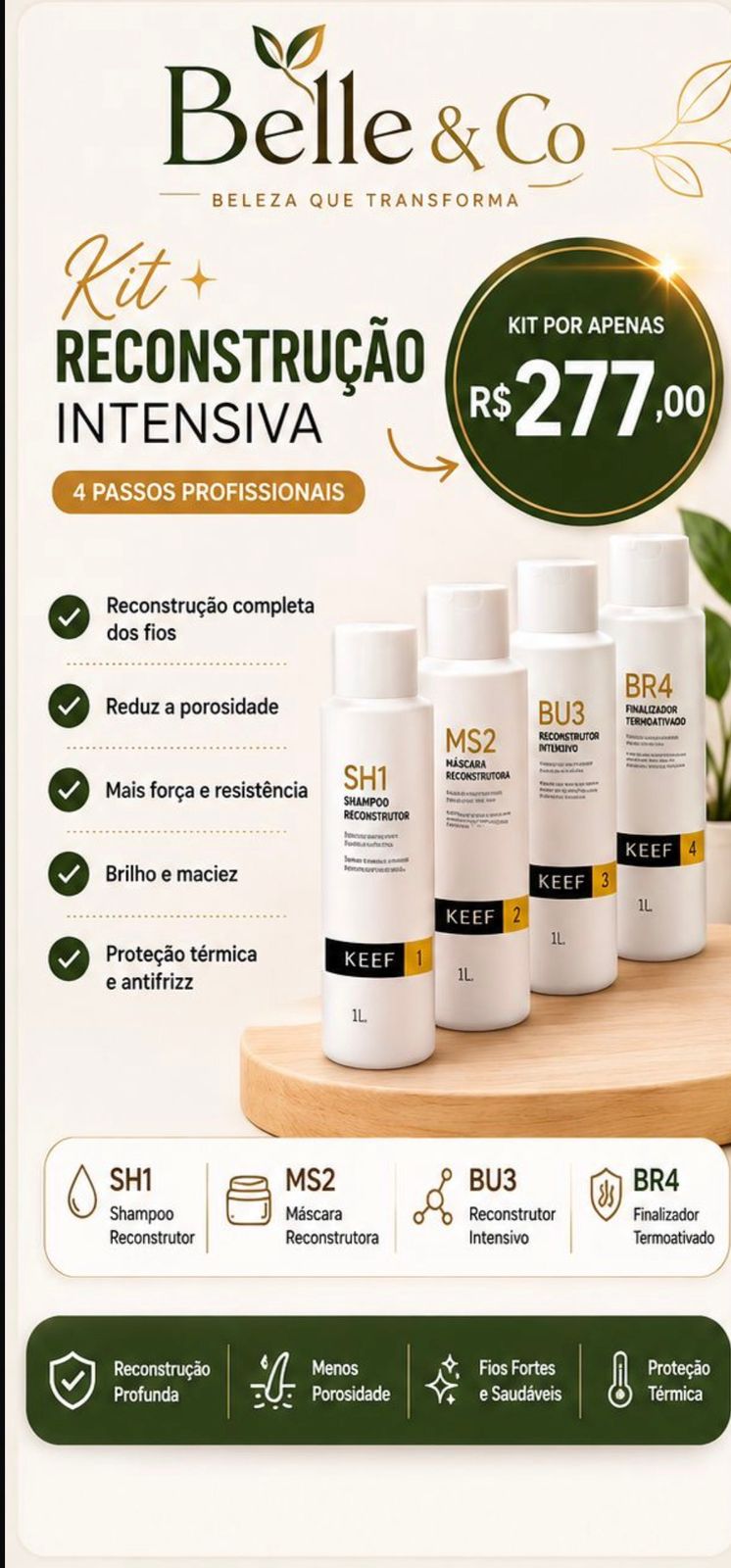 Kit Reconstrução Intensiva KEEF – Belle & Co
