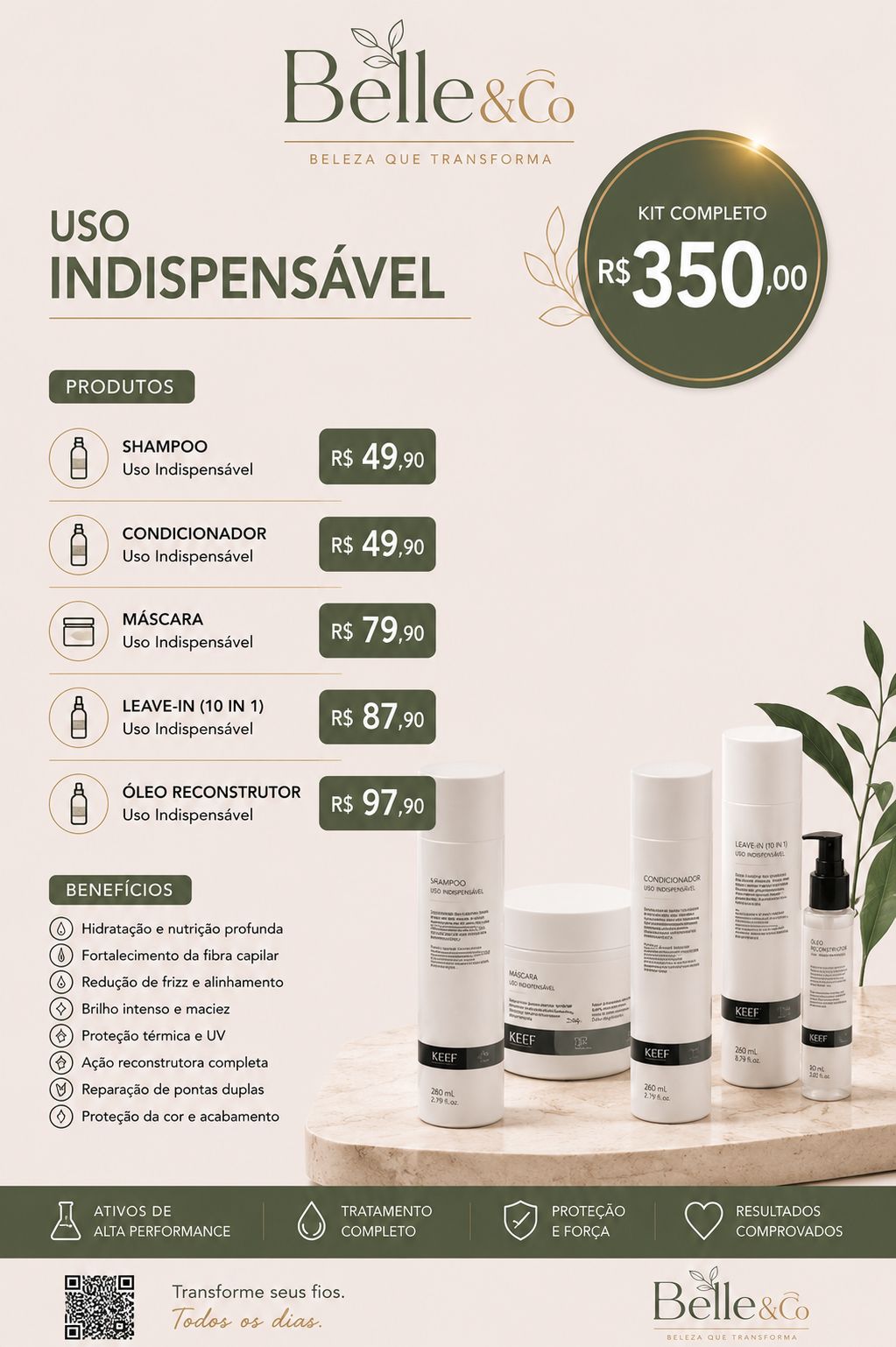 Kit Uso Indispensável KEEF – Belle & Co